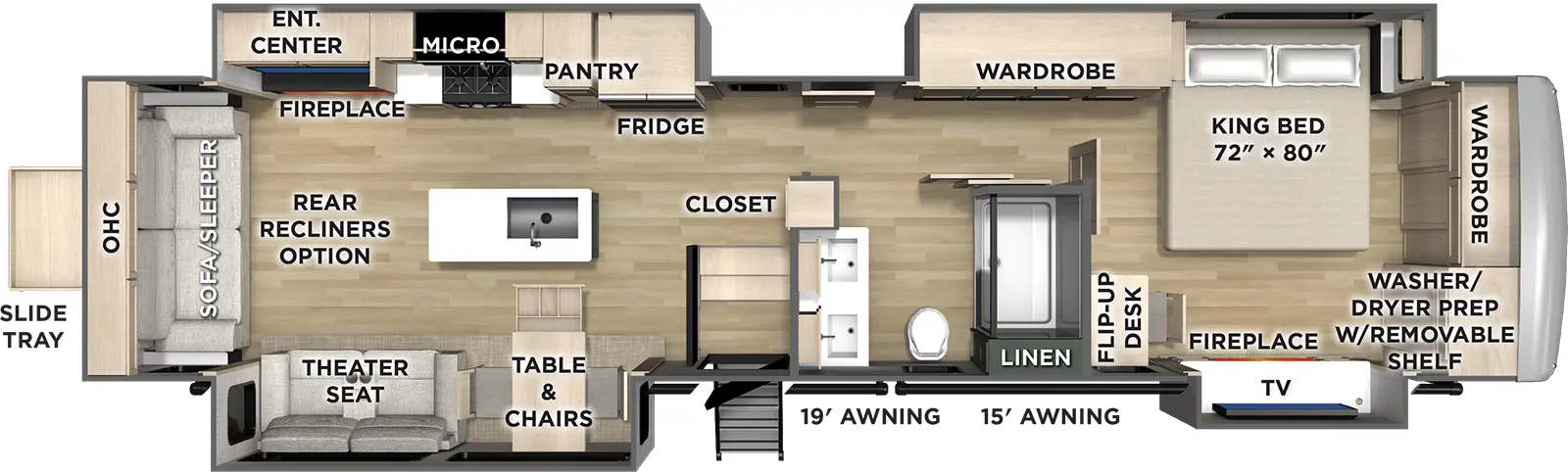 River Ranch 393RL Floorplan